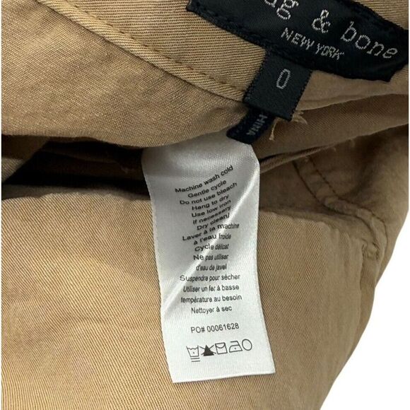 Rag & Bone Trail Lyocell Jogger Pants Cargo Utility Size 0 Tan Zippers Relaxed - Picture 7 of 9